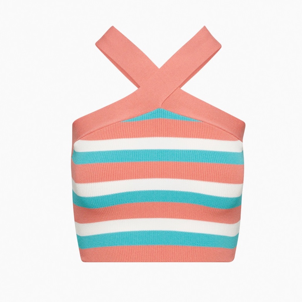 Aritzia Babaton Striped Women Crop Top